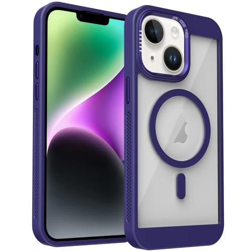 Funda para Teléfono Honeycomb Magsafe iPhone 14 Plus Sistema de Refrigeración (Morado)