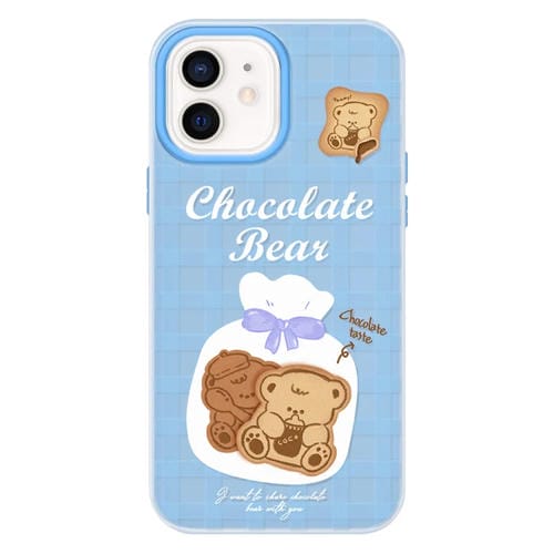 Funda híbrida TPU y Policarbonato iPhone 11 Tacto Sedoso (Azul Oso Galleta)