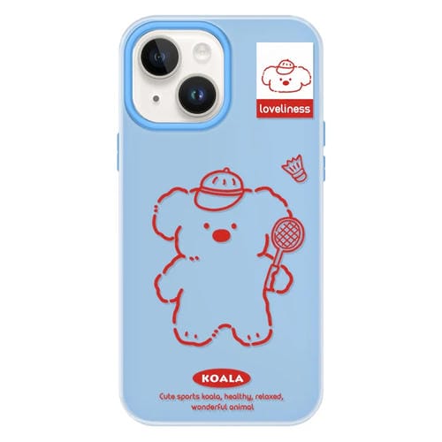 Funda híbrida TPU y policarbonato iPhone 14 Plus función protección (Azul Koala)