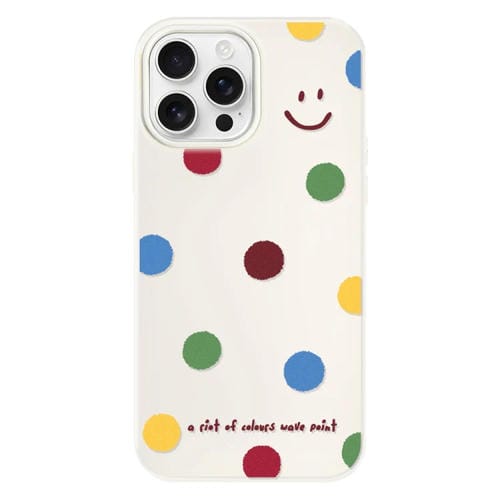Funda híbrida TPU y PC iPhone 12 Pro Tacto Sedoso (Sonrisa de Lunares en Blanco)