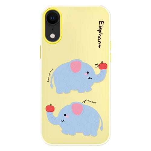 Funda híbrida TPU Policarbonato iPhone Xr Tacto Sedoso (Amarillo Elefante)