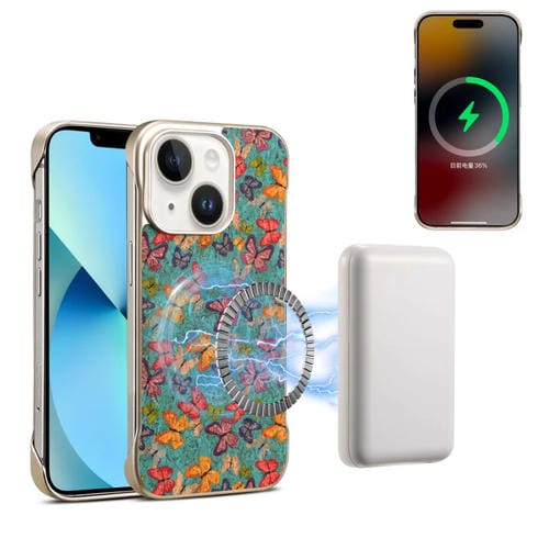 Funda para Teléfono Denior A18 Paint Magsafe para iPhone 14/13 (Mariposas)