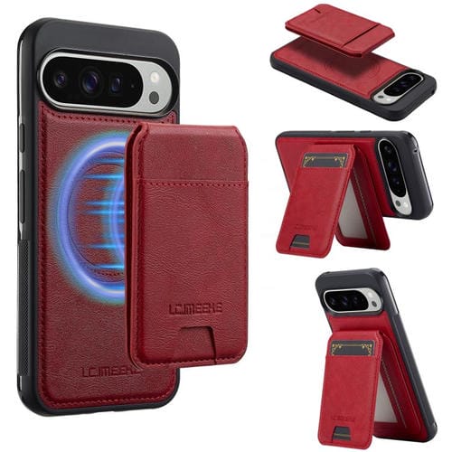 Funda para Google Pixel 10 Pro XL LC.IMEEKE L3 Series con funda RFID desmontable y Magsafe (roja)