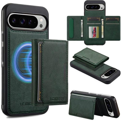 Funda para Google Pixel 10 Pro XL LC.IMEEKE L5 Series con funda RFID desmontable y Magsafe (verde)