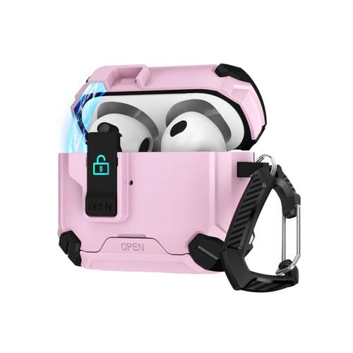 Estuche para Auriculares con Soporte Magnético Magsafe para Airpods Pro 2 (Negro y Rosa)