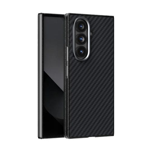 Funda de fibra de carbono ABEEL C para Samsung Galaxy Z Fold7 5G, con microrelieve 6D y MagSafe (negra)