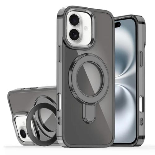 Estuche para Teléfono iPhone 16 Plus con Soporte Magsafe Revestimiento Degradado (Negro Transparente)