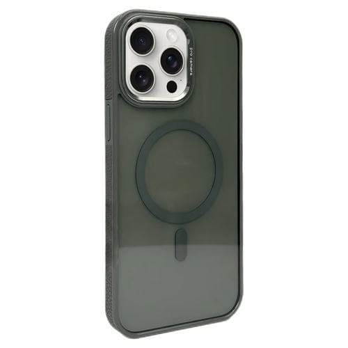 Funda para Teléfono Magsafe iPhone 15 Pro Marco Lente Metal (Gris Oscuro)