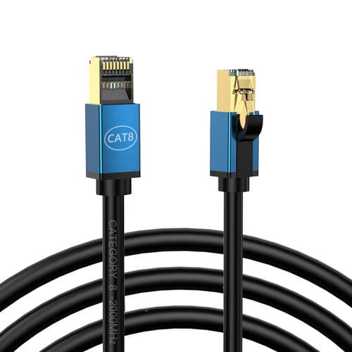 Cable de Red Cat8 10 Gigabit Ancho de Banda Fibra 3 Metros (Azul)