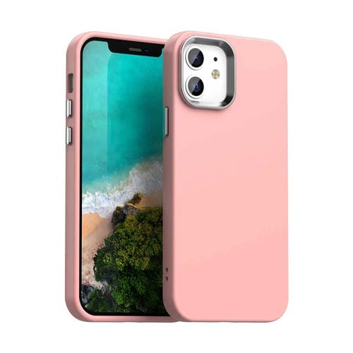 Funda para Teléfono iPhone 12 Serie Colorida a Prueba de Golpes (Rosa)