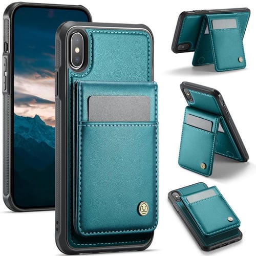 Estuche para Teléfono Jeehood J06 con Tarjetero Rfid Magsafe para iPhone X/Xs (Verde)