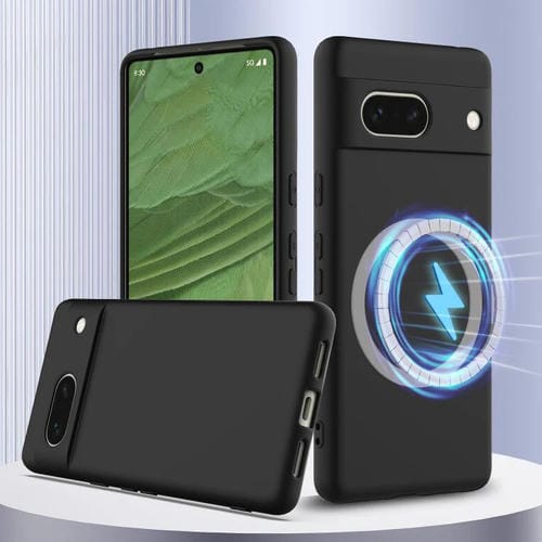 Funda de Silicona a Prueba de Golpes Magsafe para Google Pixel 7A (Negra)