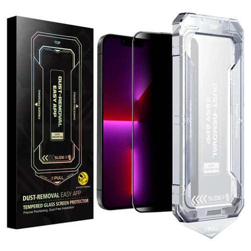 Película de Vidrio Templado Privacidad para iPhone 14 Plus y 13 Pro Max Fácil Instalación