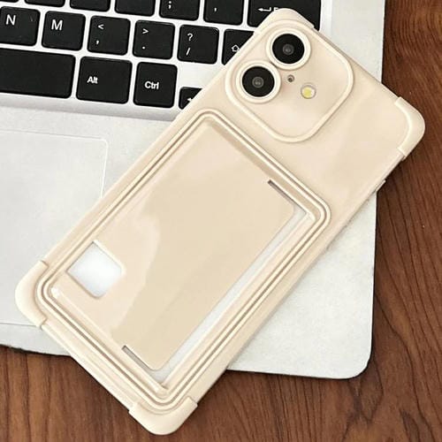 Funda TPU con Ranura para Tarjeta Lateral para iPhone 16 Plus (Blanca)