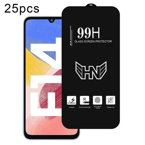 PelĂcula de Vidrio Templado Samsung Galaxy F14 4G Pantalla Completa Arco Grande (25 Piezas)