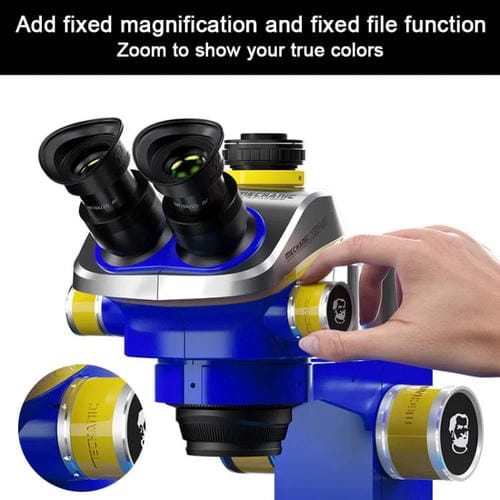 Microscope Stéréo TrinOculaire Mechanic Mic3 7X-50X Ctv 0,45X avec Caméra 4K Pro