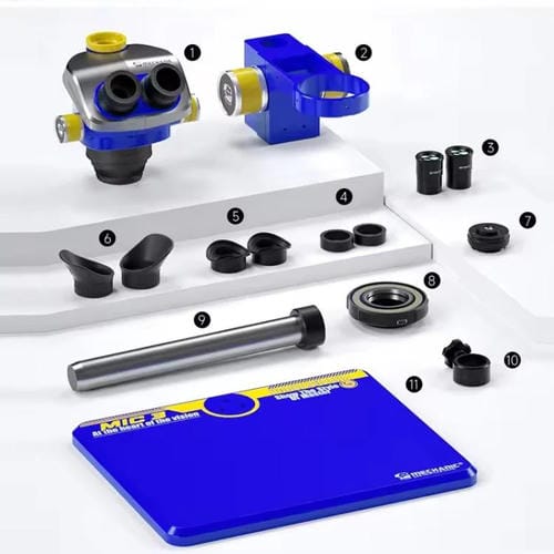 Stereo Trinocular Mechanic Mic3 7X-50X Ctv 0.45X Stereo Microscope with 4K Pro Camera