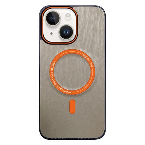 Funda para Teléfono Magsafe iPhone 14 Textura de Madera de Imitación (Dorada)