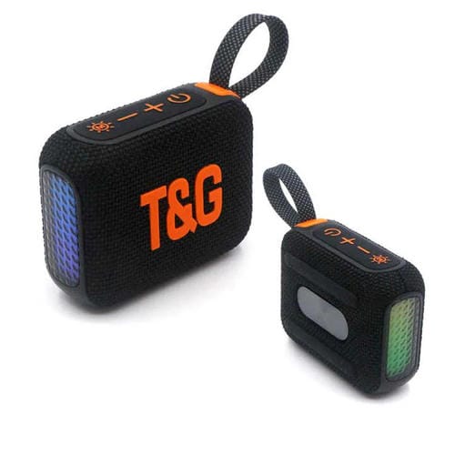 Subwoofer Estéreo Portátil T&G Tg445 Con Graves Luz RGB Altavoz Inalámbrico TWS BT (Negro)