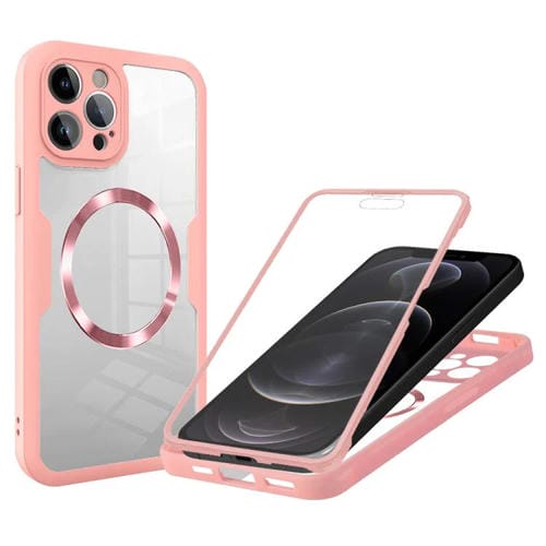 Funda para Teléfono Magsafe iPhone 12 Pro Max Textura Cd (Rosa)
