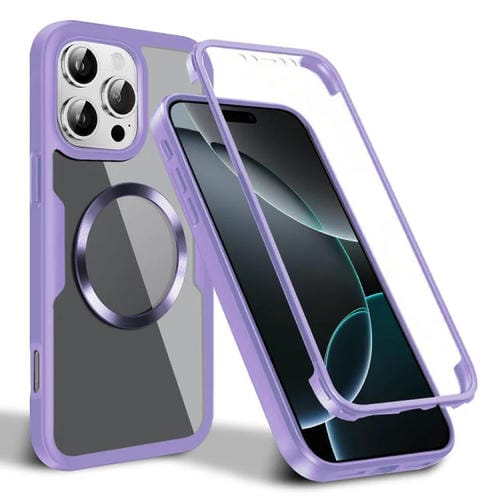 Funda para Teléfono Magsafe iPhone 16 Pro Max Textura Cd (Morado)