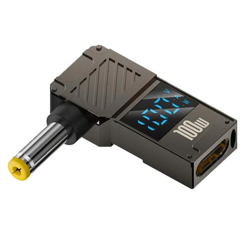 Adaptador de Pantalla Digital Tipo C a CC 5,5 x 1,7 mm para Carga de Computadora 100 W