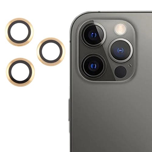 Cubierta de CĂĄmara Trasera iPhone 12 Pro PelĂcula de Lente Vidrio Templado 9H (Dorado)