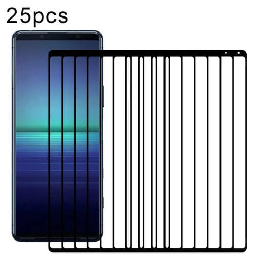 Película de Vidrio Templado para Sony Xperia 5 II 25 Piezas Pantalla Completa Aluminio