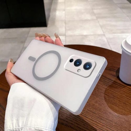 Funda para Teléfono OnePlus 9 Protección Frío Hielo Orificios Finos Magsafe (Gris Titanio)