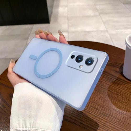 Funda para Teléfono OnePlus 9 Protección Contra Frío y Hielo (Azul Transparente)