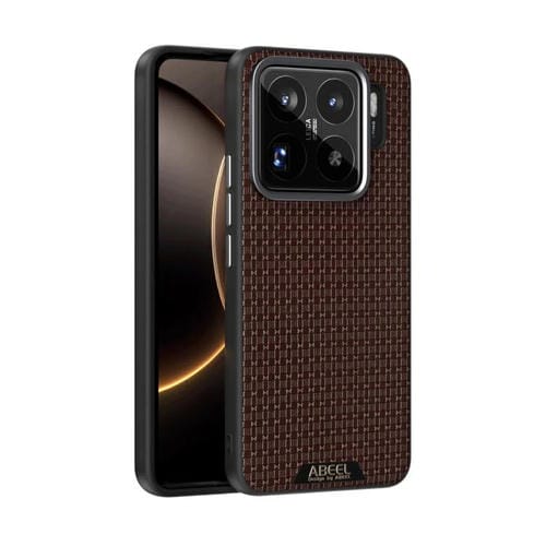 Para Xiaomi 15S Pro ABEEL Ruyi Pattern 6D Micro Relief MagSafe Funda de cuero para teléfono (marrón)