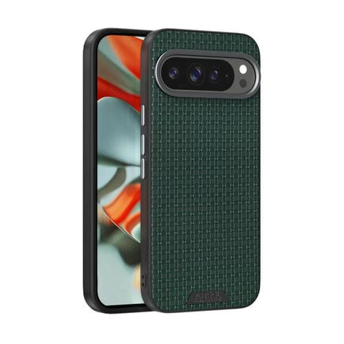 Funda de Cuero Micro Relieve 6D Abel Ruyi para Google Pixel 9/9 Pro (Verde)