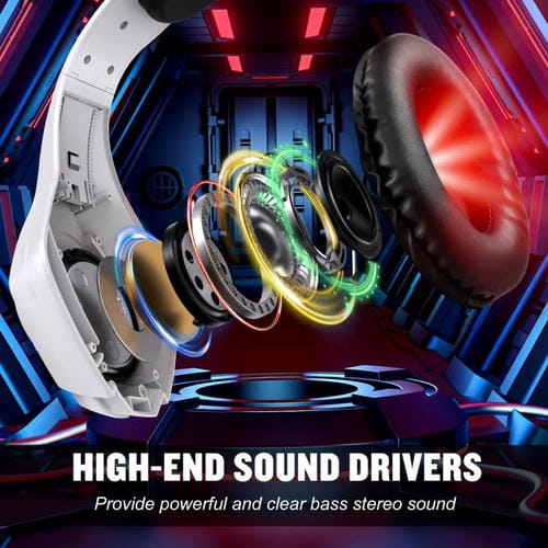 Auriculares Kotion Each GS410 con Micrófono Omnidireccional y Reducción de Ruido (Blancos) 1,9 m