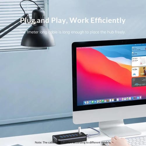 Concentrador de Acoplamiento Orico M3U3-4A 4 en 1 Tipo-C a USB 3.2 (Negro)