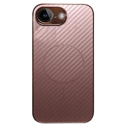 Funda MagSafe de fibra de carbono con recubrimiento para iPhone 16e (rosa)