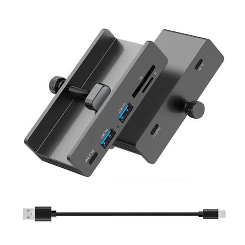 Concentrador de abrazadera ORICO HCL-2A1CTS-Pro aleación de aluminio 5 puertos USB 3.0 (Negro)