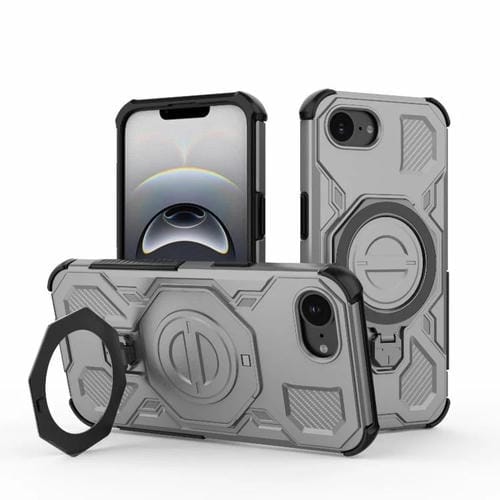 Funda magnética de TPU y PC MagSafe de color sólido para iPhone 16e y J-20 (gris)