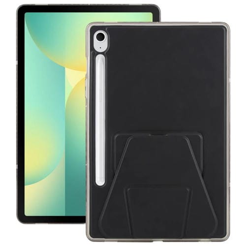 Funda plegable de cuero acrílico con soporte magnético para Samsung Galaxy Tab S10 FE/S9 (negro)