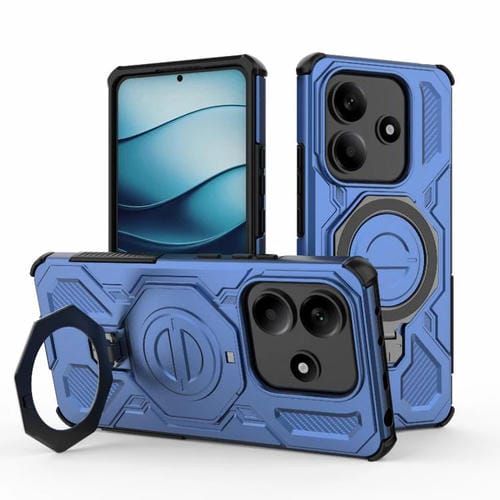 Funda magnética de TPU y PC MagSafe de color sólido para Redmi Note 14 5G J-20 (azul)