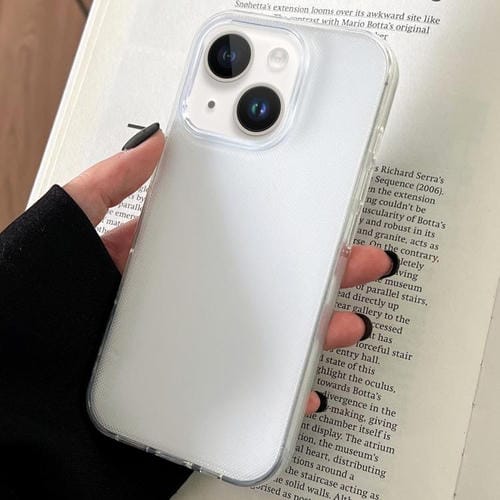 Funda de TPU transparente y cómoda para iPhone 14 Plus (blanca)