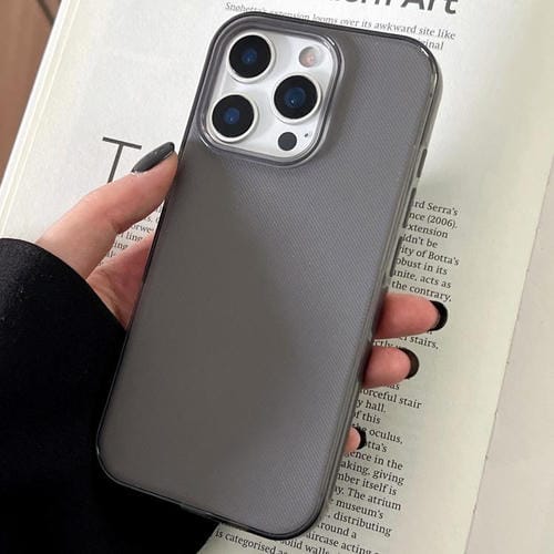Funda de TPU transparente y cómoda para iPhone 13 Pro Max (negra)