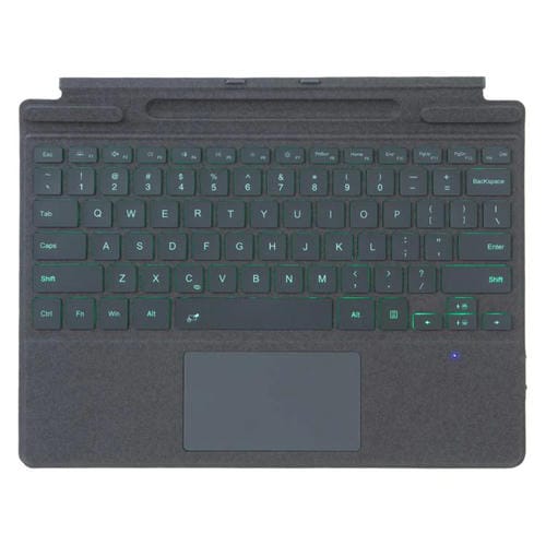 Teclado Bluetooth con retroiluminaciĂłn de un solo color y panel tĂĄctil (gris) para Microsoft Surface Pro 9/10/11/12