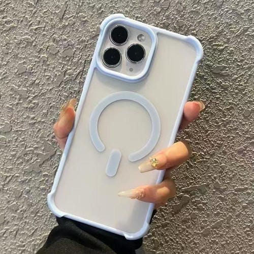 Funda MagSafe semitransparente con tacto esmerilado para iPhone 11 Pro Max (azul)