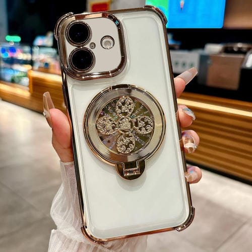 Funda con soporte para peonza para iPhone 16 (dorado desierto)