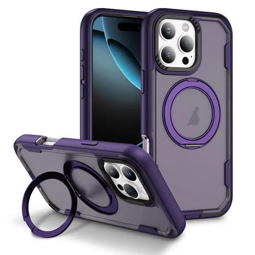 Funda protectora MagSafe para iPhone 16 Pro (morado y morado oscuro)