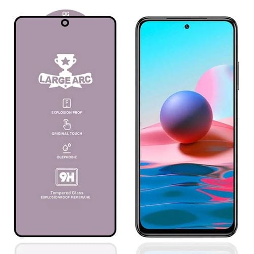 Película de vidrio templado de arco grande de aluminio de 0,4 mm de alto para Xiaomi Redmi Note 10 5G