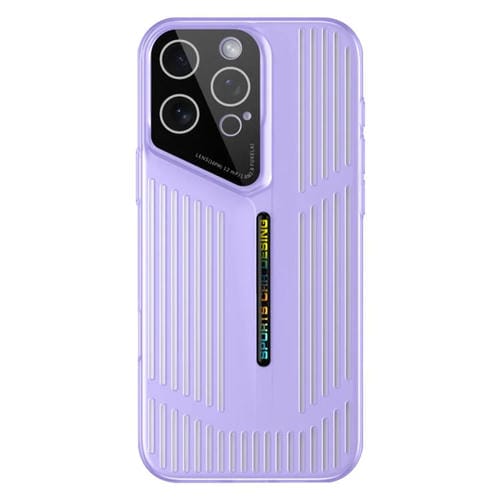 Funda para iPhone 16 Pro, translúcida, esmerilada y con disipación de calor (morada)