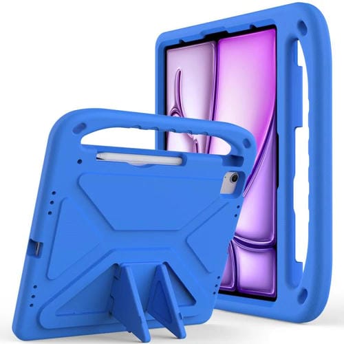 Funda de EVA a prueba de golpes con asa y soporte para iPad Air 13 (2024/2025) (azul)