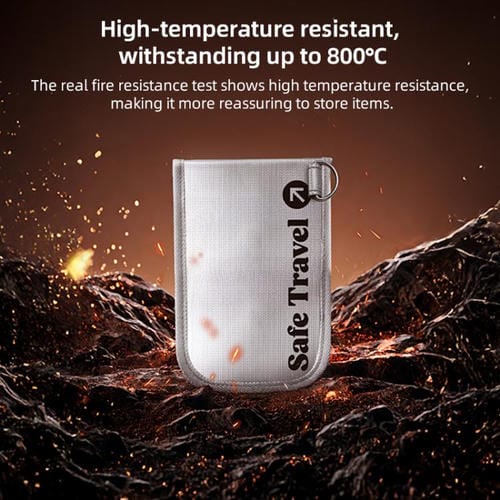 Bolsa de almacenamiento ignífuga para avión de pasajeros MOMAX SR55E 1-World, tamaño: 265 x 373 mm (gris)