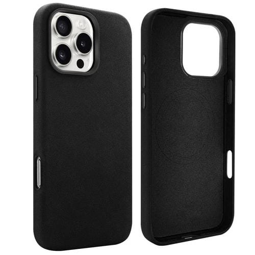 Funda de cuero sintético VIETAO Suede MagSafe para iPhone 16 Pro (negra)